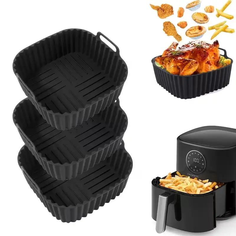 3pc Reusable Silicone Air Fryer Liners